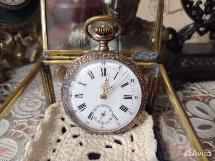 Старинные карманные часы. Серебро
