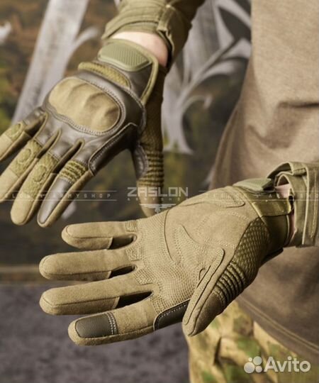 Тактические Перчатки кожаные