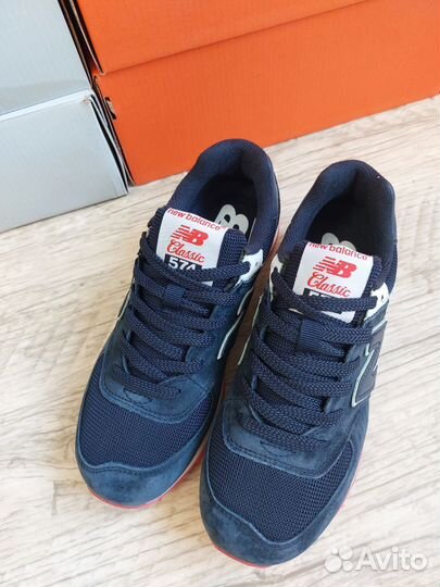 Кроссовки New Balance 574 синие замша