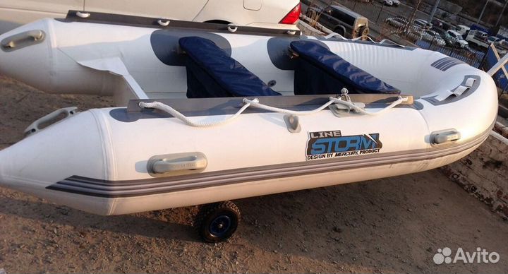 Лодка RIB Stormline Standard no console 400 серая