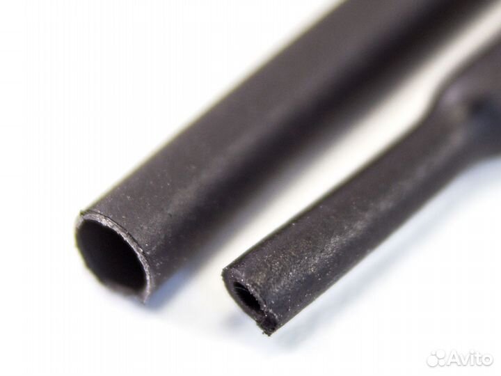 Термоусадка 2,5мм / 0,8мм (10см) черная с клеевым