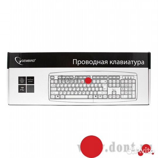 Клавиатура Gembird KB-8351U-BL USB Черный 104 клав