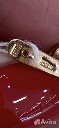 Золотые серьги СССР с бриллиантами и сапфирами