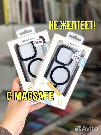 Чехол на iPhone 15 Pro, Pro Max (с MagSafe) Черный