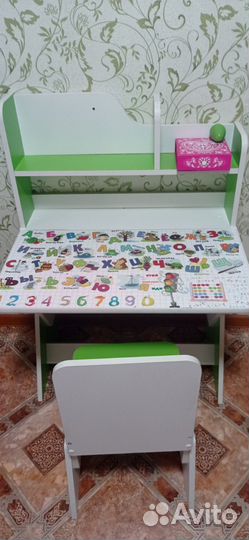 Растущая парта и стул бу