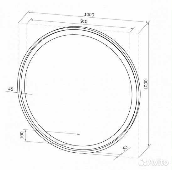 Зеркало с подсветкой ART&MAX Napoli AM-Nap-1000-D
