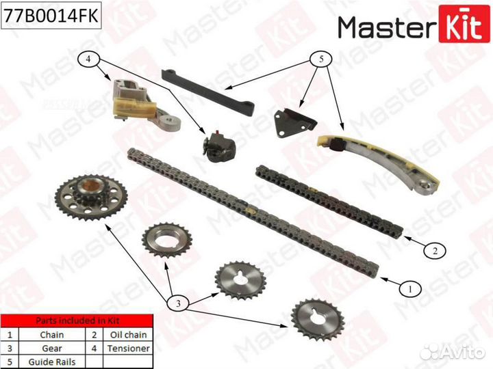 Masterkit 77B0014FK Комплект цепи грм