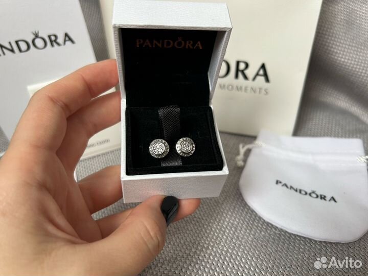 Серебряные серьги pandora