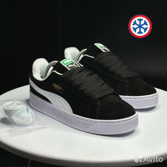 Кроссовки зимние Puma Suede XL green label