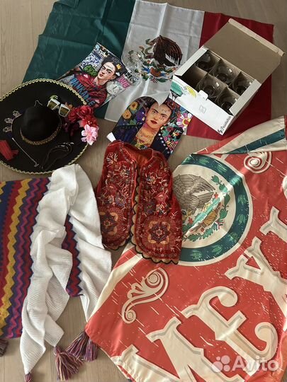 Набор мексиканской вечеринки, сомбреро, пончо и пр