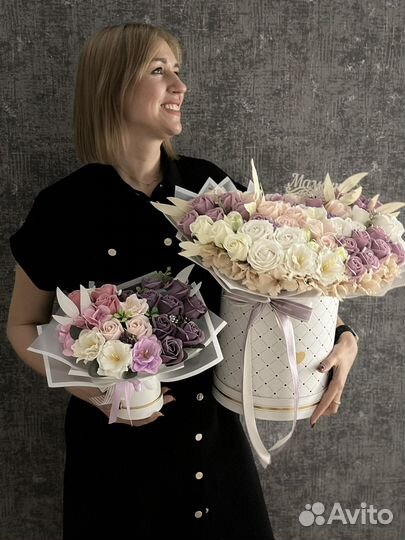 Букеты из мыльных роз, цветов