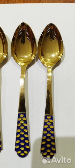 Ложки СССР 916 с эмалью