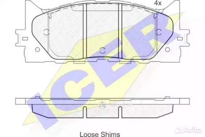 Колодки передние Toyota Camry ACV 181764