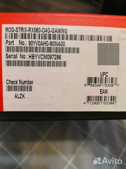 Видеокарта Radeon rx560 4gb