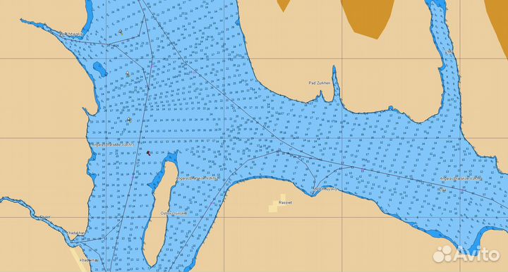 Карта Братского водохранилища и Ангары