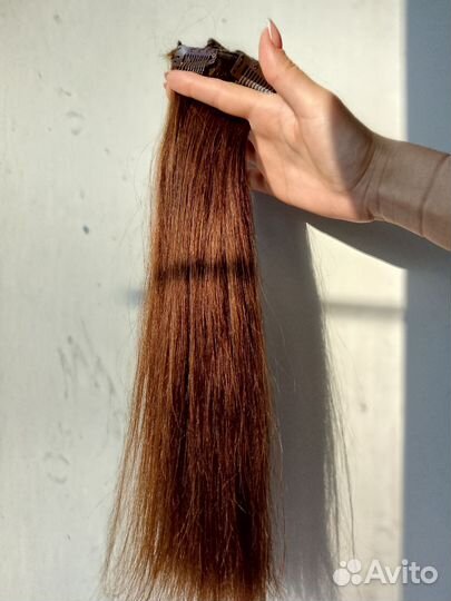 Волосы на заколках натуральные