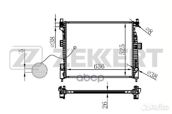 Радиатор охлаждения двигателя Jeep Grand Cherok