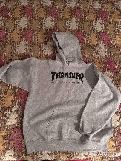 Худи thrasher серое