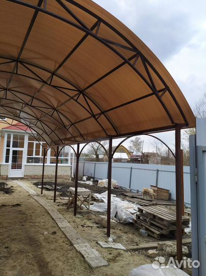 Изготовление и монтаж навесов, авто навес