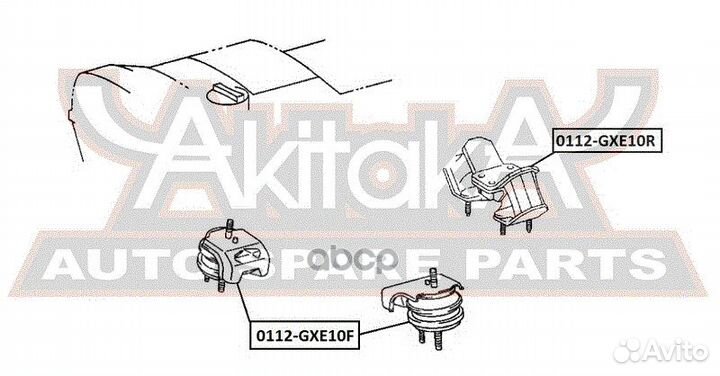 Подушка двигателя зад прав/лев 0112GXE10R asva