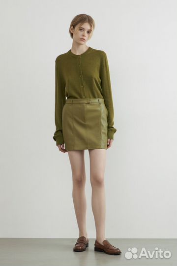 Юбка из исскуственной кожи lime