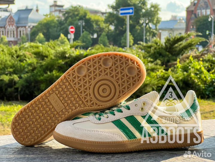 Кеды Adidas Samba Wales Bonner Cream Green