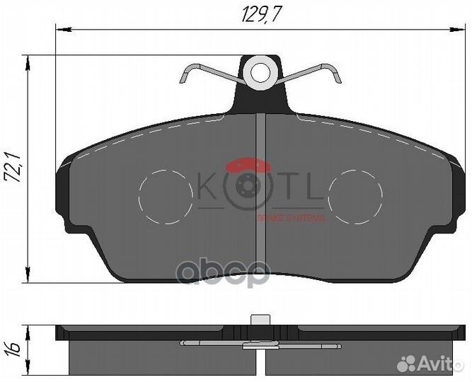 Колодки тормозные дисковые передние к-т GAZ GAZ