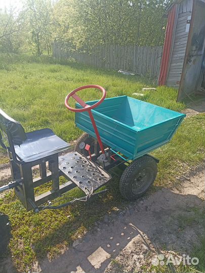 Прицеп-адаптер передний с кузовом к мотоблоку