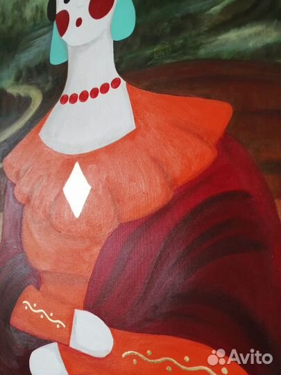 Картина Вятская Джоконда / Дымковская игрушка