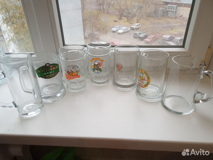 Пивные стаканы и кружки