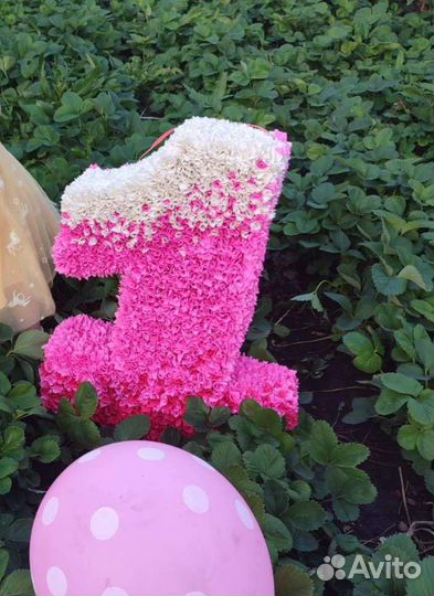 Цифра 1 на годик девочке