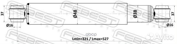 Амортизатор газовый зад 04110-010R Febest