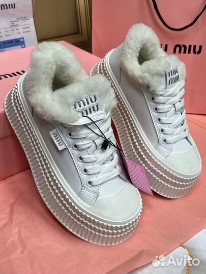 Кеды зимние женские Miu Miu