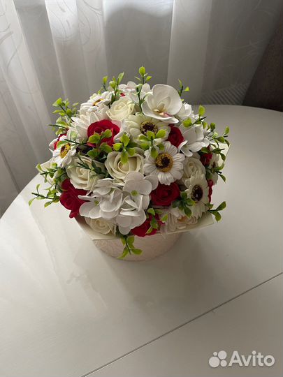 Букет из мыла, мыльные розы, ночник