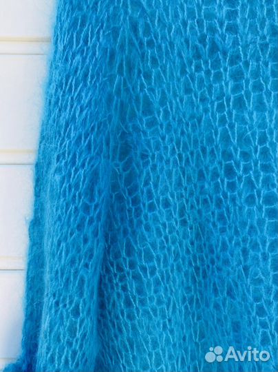 Вязаная паутинка ручной работы из плотного мохера