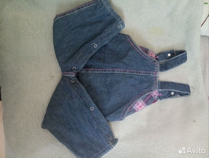 Комбинезон детский джинсовый 6-9 мес