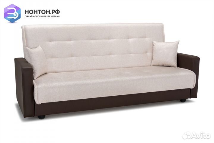 Диван книжка Лондон рогожка бежевая