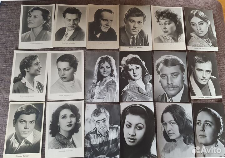 Открытки, Актеры Советского кино