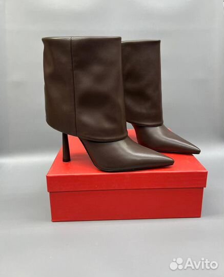 Ботильоны коричневый каблук 10см 36-41р