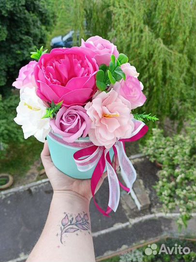 Букет из мыльных роз