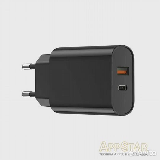 Адаптер WiWU Type-C + USB 20W PD + 18W QC (Wi-U002