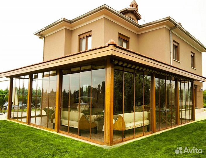 Безрамное остекление раздвижной системой