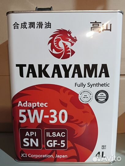 Маторное Масло Takayama Adacept 5W-30