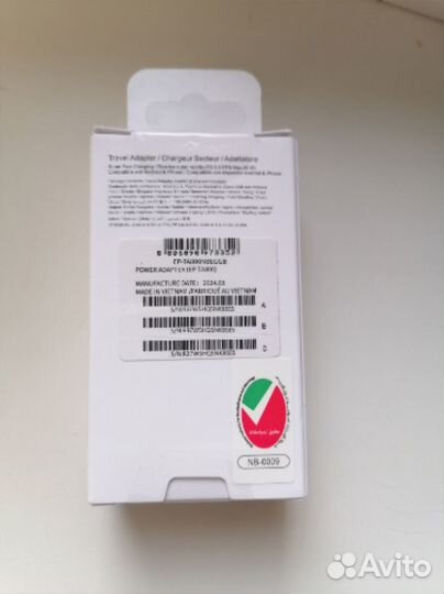 Оригинал зарядка Samsung 25w чёрный