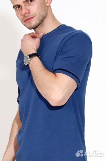 Футболка - индиго №Н-6008. Оптом