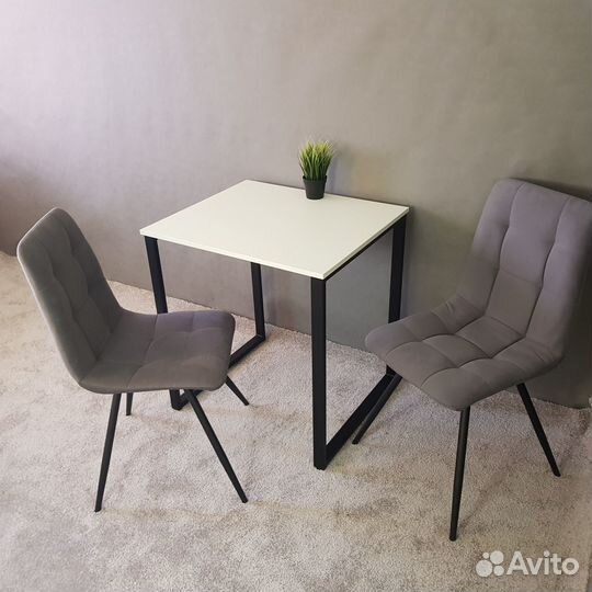 Письменный стол Лофт 60*60 см. Черные ножки