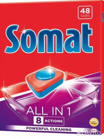 Таблетки для посудомоечных машин Somat all in 1 24