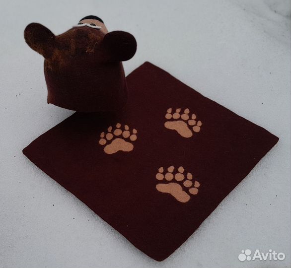 Комплект для бани. Банный комплект. Банная шапка