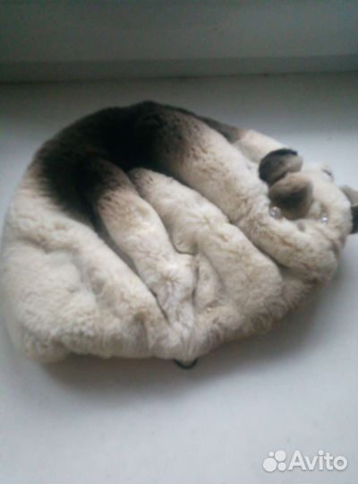 Берет женский стриженый бобер