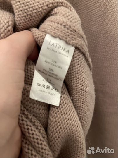 Свитер LaTrika пыльно-розовый шерстяной